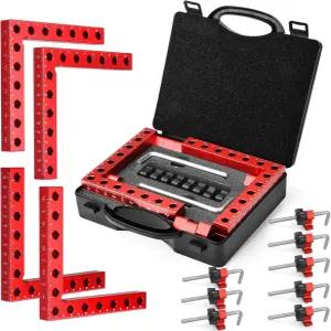 목공용 컴필리치 코너 클램프 박스가 있는 90도 직각 도구 5.5인치 x 알루미늄 합금 위치 고정 클램핑