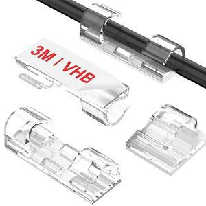 강력한 자가 접착 케이블 관리 클립 코드 끈적끈적한 도구 및 20/40개 기능이 TV 홀더 와이어 PC 정리 있는