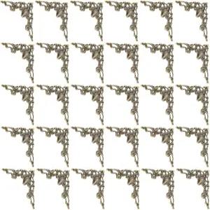 30개의 앤티크 엣지 코너 장식 보호대 스크랩북 앨범 사진 액자 주얼리 박스 브론즈