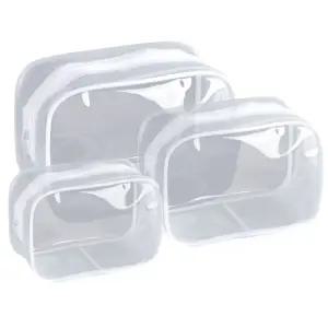 투명 PVC 여행용 파우치 세트 화장품 수납백 HuG9+4guy