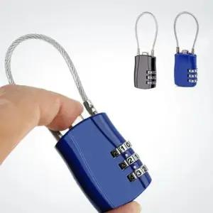 비밀번호자물쇠 도난방지 와이어 자물쇠 번호키 잠금장치 캐리어용