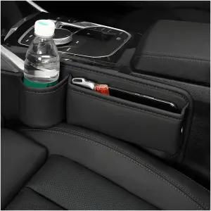 올리츠 카시트 갭 필러 컵 홀더가 있는 다기능 가죽 앞좌석 정리함 시트와 콘솔 사이의 조절 가능한 차량