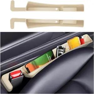 Zpana 2PCS 카시트 갭 필러 차량 측면 세트 콘솔 플러그 정리함 다기능 자동차 내부 수납 박스 틈새 스토퍼