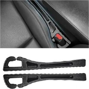 KBAEY 2PCS 카시트 갭 필러 정리함 시트와 콘솔 사이의 PU 가죽 틈새 차단기 플러그 유니버설 자동차 SUV