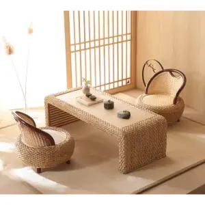 다다미테이블 의자 세트 거실 라탄 커피 차테이블 티테이블