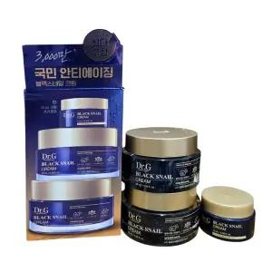 닥터지 블랙 스네일 크림 듀오 세트 50ML +50ML+15ML/올인원 안티 에이징 크림/최다구성