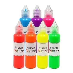 핑거 페인트펜 형광 세트 (50ml x 7색)