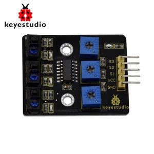Keyestudio 3 채널 적외선 추적 센서 모듈 arduino diy 스마트 로봇 자동차 용 ir 라인 순찰