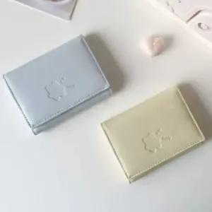 여성 데일리 학생 곰돌이 심플 파스텔 미니 반지갑 BKJ6+6hNl