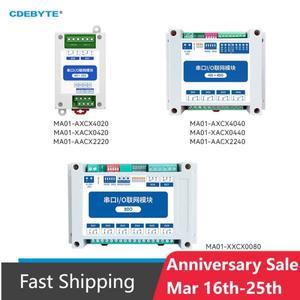 ModBus RTU 시리얼 IO 모듈 RS485 인터페이스 AI DI DO 8 디지털 출력 레일 설치 8~28VDC CDEBYTE MA01-AXC