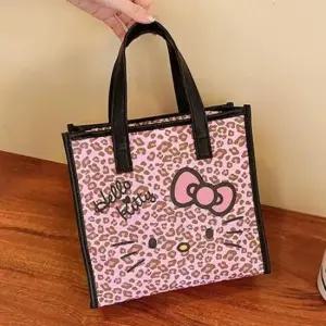 헬로키티 호피 사각 토트백