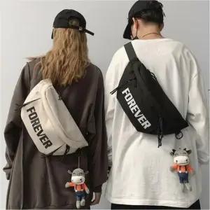 남녀공용 크로스백 슬링백 힙색 메신저백 레터링 포인트 가방