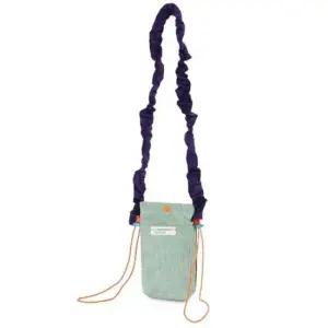골덴 곱창끈 미니 크로스백 핸드폰 가방 라이트그린