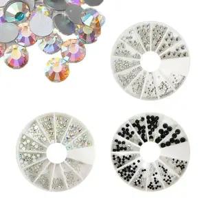 네일아트 MC 머신 컷 스톤 세트 크리스탈 블랙 등 3종