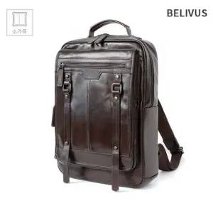 빌리버스 남성 백팩 BJE039 가죽 숄더백 직장인 가방 남자백팩 남성백팩 출퇴근가방