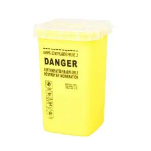 미용실용 휴대용 샤프 용기 전문 실험실 및 가정용 바늘 폐기통 실외용 소형 용기(노란색)