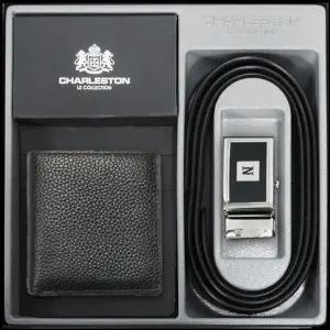 남성 정장용 벨트 지갑 세트 깔끔한 디자인