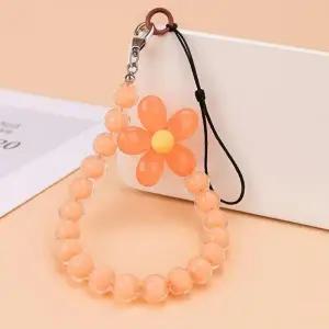 가방 장식 데이지 비즈 플라워 포인트 주 클래식키링 모던키링 차키링