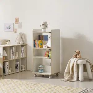 공간활용 좋은 책정리 회전형 책장 3단 (바퀴형) P0000BTI