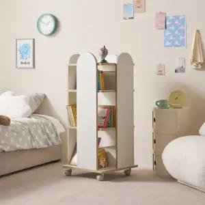 공간활용 좋은 책정리 회전형 책장 3단 (바퀴형) P0000BUK