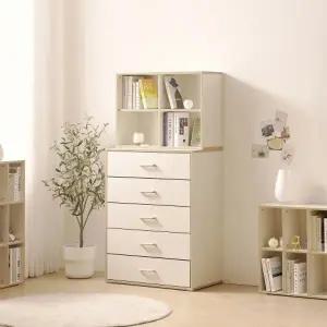 튼튼하고 실용적인 거실,침실용 수납 서랍장 세트 80cm P0000BRW