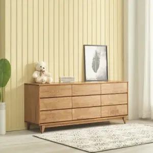 튼튼하고 자연친화적인 거실,침실용 원목 서랍장 180cm P0000BWP