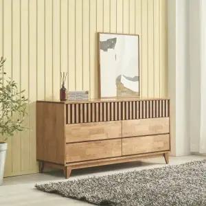 튼튼하고 자연친화적인 거실,침실용 원목 서랍장 150cm P0000BWR