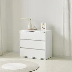 튼튼하고 실용적인 거실,침실용 수납 서랍장 3단 80cm P0000BUS