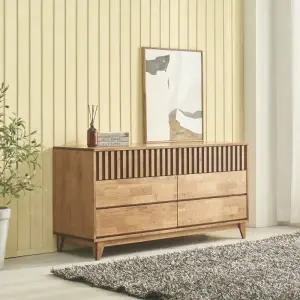 [인터데코]튼튼하고 자연친화적인 거실,침실용 원목 서랍장 150cm P0000BWR