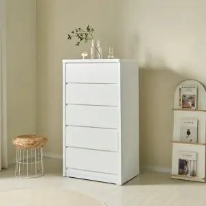 [인터데코]튼튼하고 실용적인 거실,침실용 수납 서랍장 5단 80cm P0000BVP