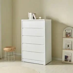 [인터데코]튼튼하고 실용적인 거실,침실용 수납 서랍장 5단 90cm P0000BVQ