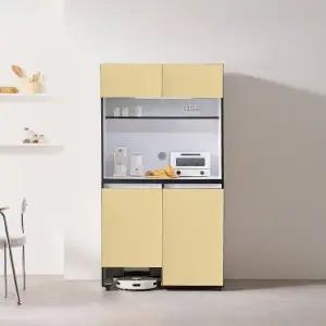 [인터데코]LED조명 로봇청소기 수납 주방 수납장 100cm P0000BTS