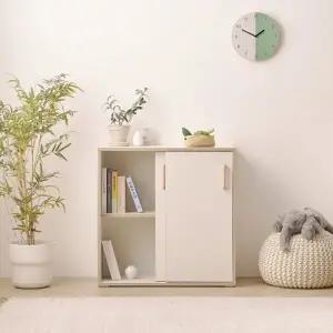 [인터데코]거실 주방 공간절약 슬라이딩 수납장 80cm P0000BRH