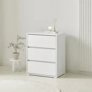 [인터데코]튼튼하고 실용적인 거실,침실용 수납 서랍장 3단 60cm P0000BUR