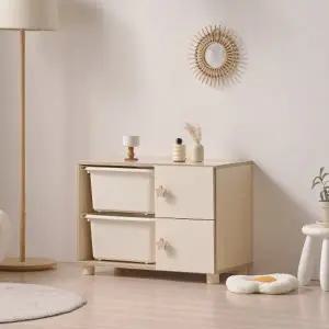 [인터데코]아이방,거실,침실 활용도 높은 바구니 수납장 80cm P0000CFG