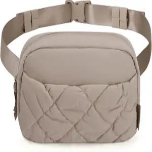 여성용 가방 스마트 퍼프 패니 팩 스트랩 조절 가능한 크로스바디 벨트 백 여행 쇼핑 운동용 퀼팅 허리