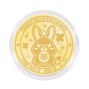 갤러리아 한국금거래소 토끼 순금 코인(메달) 0.1g