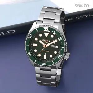세이코5 SRPD63K1 오토매틱 다이버워치 딥그린 데이데이트 남자 메탈 시계 d4