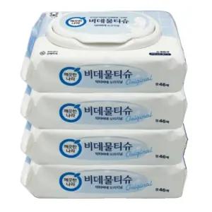 깨끗한나라 비데물티슈 닥터비데 오리지널 캡형 46매 4개