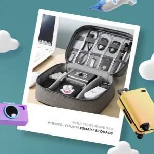 J2K 여행용 디지털 방수 파우치 다용도백 소지품 정리용 충전기 이어폰 리모콘