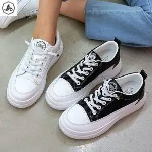 [애슬릿] 키높이 스니커즈 밴딩 끈없는 통굽 운동화 5cm