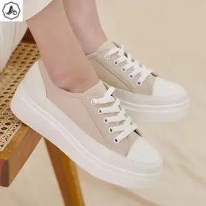 [애슬릿] 플랫폼 스니커즈 레이스업 키높이 단화 봄 4cm