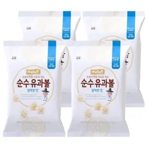 (1+1) 남양유업 아인슈타인 순수유과볼 과자, 담백한맛, 4개, 30g  2Set