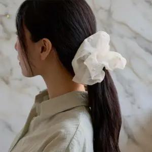 아트박스/신상오픈런 여성용 진주 장식 시스루 헤어끈 봄 데일리룩