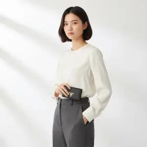 여성 사피아노 로고 블랙 지갑 1MC122 QWA F0002