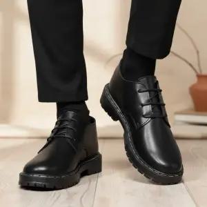 [옷자락]남성 심플 가죽 3홀 정장 구두