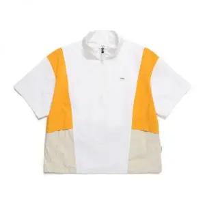 내셔널지오그래픽 N242WFT190 여성 베어리 우븐 배색 반팔 아노락 WHITE 437646