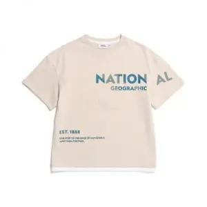내셔널지오그래픽 키즈 K232UTS830 그래픽 레이어드 반팔티셔츠 LBEIGE 436201