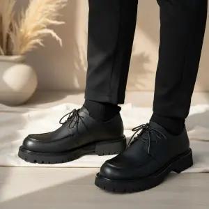 남성 일상 출장 매트 더비 슈즈