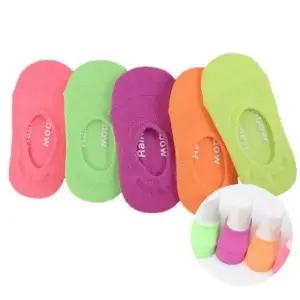 옆집샵 마카롱 덧신 형광 페이크 삭스 상큼한 컬러로 기분 전환 유아 아동 망사 양말 5족